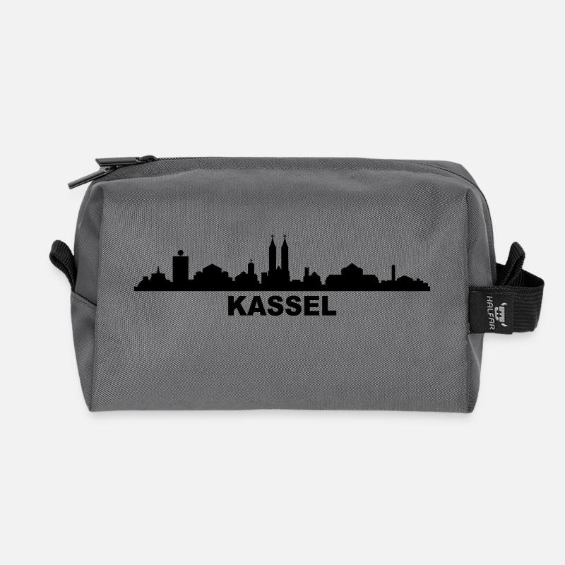Skyline Kassel - Recycelte Kulturtasche - Anthrazit