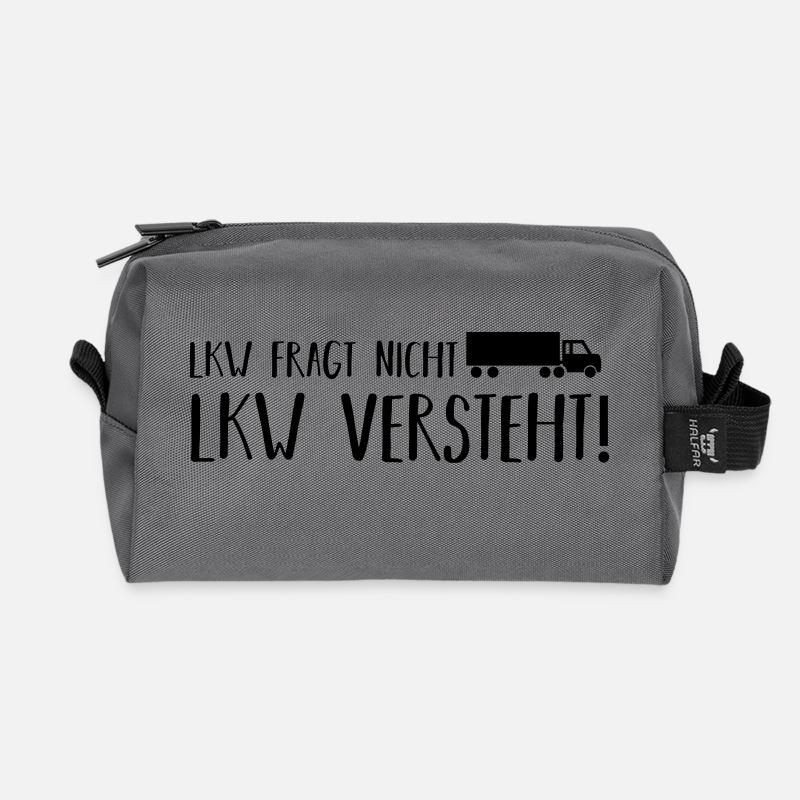 LKW fragt nicht - Recycelte Kulturtasche - Anthrazit