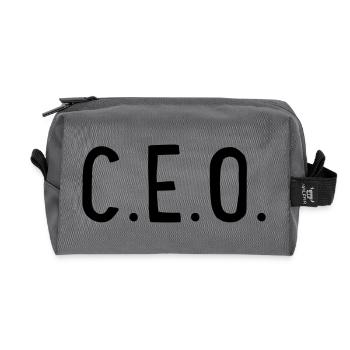 CEO - Recycled Toiletry Zip Bag - anthracite - Front