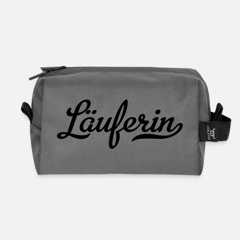 Läuferin - Recycelte Kulturtasche - Anthrazit