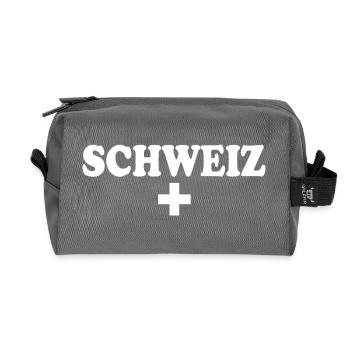 Schweiz - Recycelte Kulturtasche - Anthrazit - Vorne