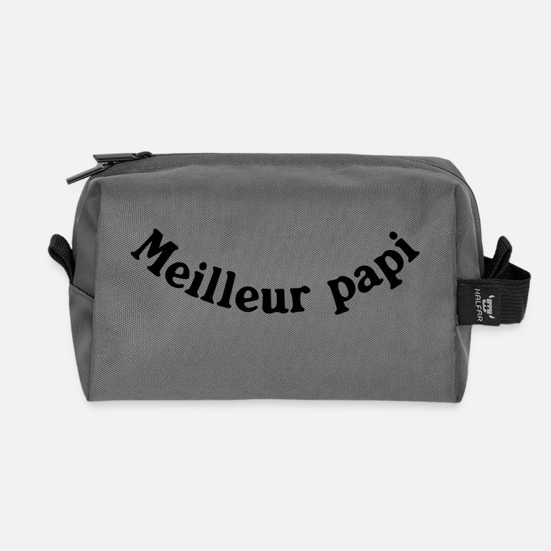 BEST PAPI - Recycled Toiletry Zip Bag - anthracite
