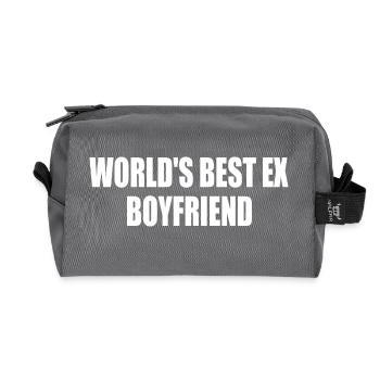 worlds best ex boyfriend - Recycelte Kulturtasche - Anthrazit - Vorne
