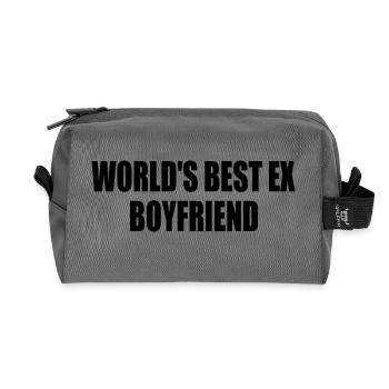 world's best ex boyfriend - Recycelte Kulturtasche - Anthrazit - Vorne