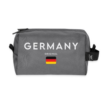 Flagge Deutschlands, deutscher Stolz - Recycelte Kulturtasche - Anthrazit - Vorne
