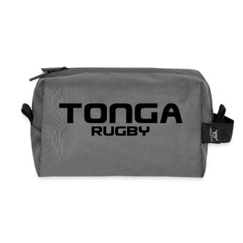 Tonga Rugby - Sport - South Seas - Polynesia - Recycled Toiletry Zip Bag - anthracite - Front