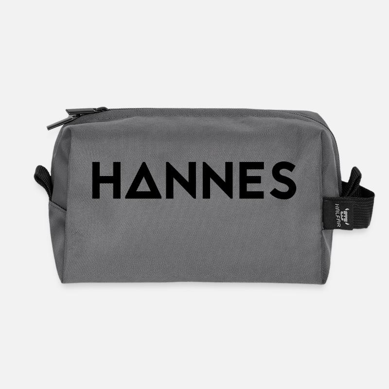 Vorname Hannes - Recycelte Kulturtasche - Anthrazit