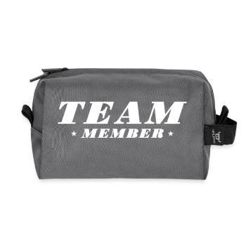 Team Member - Recycled Toiletry Zip Bag - anthracite - Front