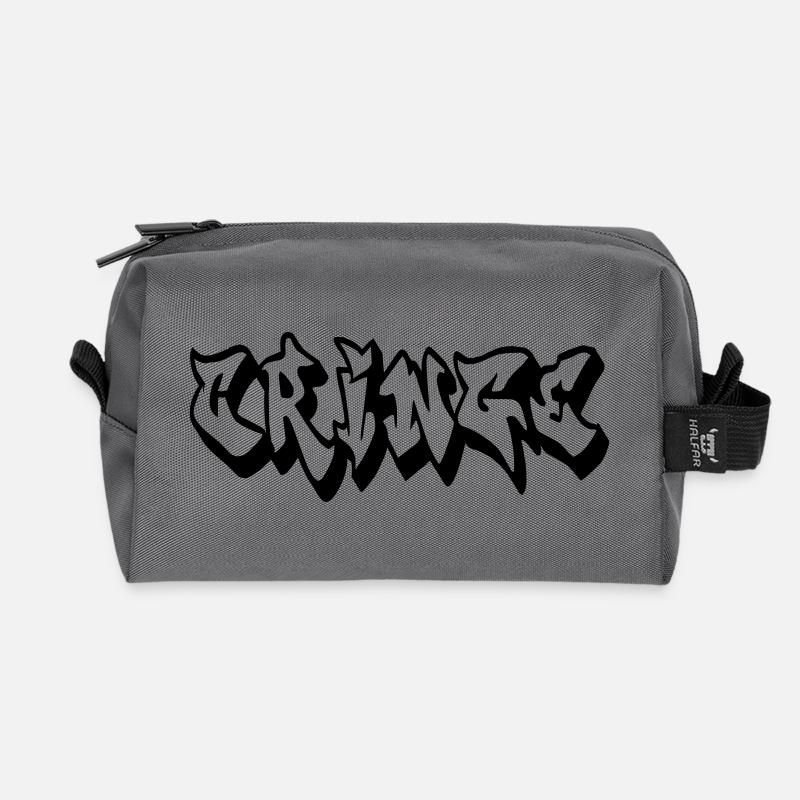 Vicarious embarrassment - Recycled Toiletry Zip Bag - anthracite
