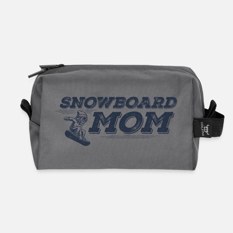 Snowboard Dad, Snowboarding Dad, Dad, Snowboard - Recycelte Kulturtasche - Anthrazit