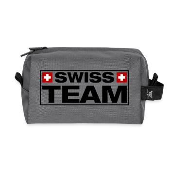 Team Swiss Schweiz - Recycelte Kulturtasche - Anthrazit - Vorne