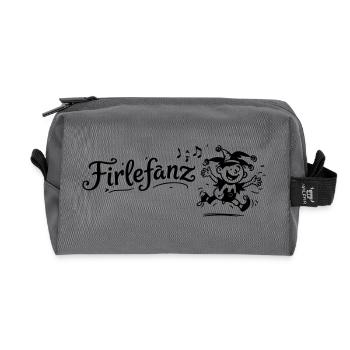 Friperie - Trousse de toilette en tissu recyclé - anthracite - Devant