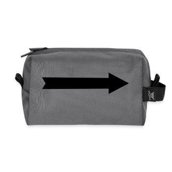 Pfeil gerade - Recycelte Kulturtasche - Anthrazit - Vorne