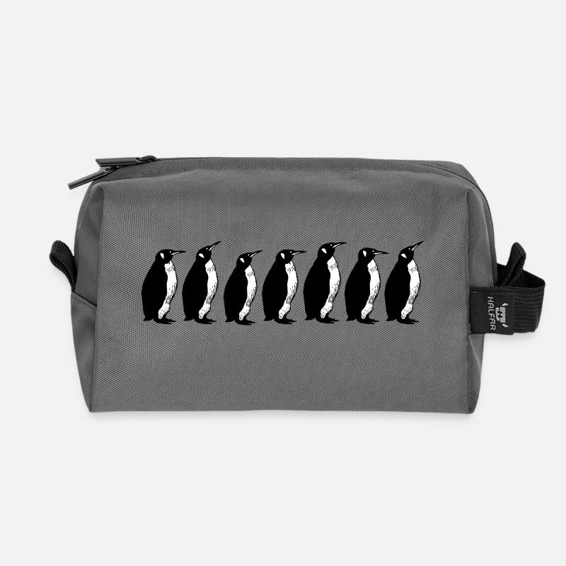 pinguine - Recycelte Kulturtasche - Anthrazit