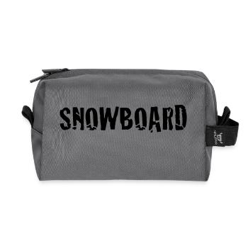 snowboard - Trousse de toilette en tissu recyclé - anthracite - Devant