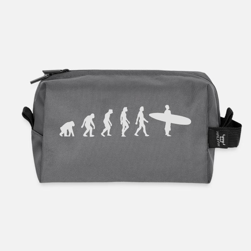 L'évolution du surf - Trousse de toilette en tissu recyclé - anthracite