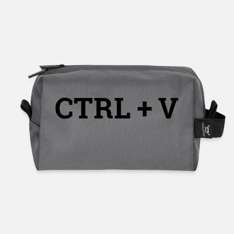 ctrl+v - Recycelte Kulturtasche - Anthrazit