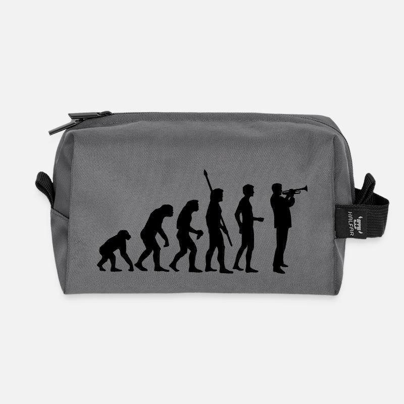 evolution_trompeter - Recycelte Kulturtasche - Anthrazit
