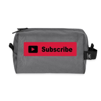 Subscribe Button - Recycelte Kulturtasche - Anthrazit - Vorne