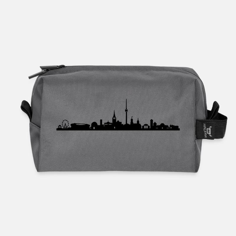 Skyline Stuttgart - Recycelte Kulturtasche - Anthrazit