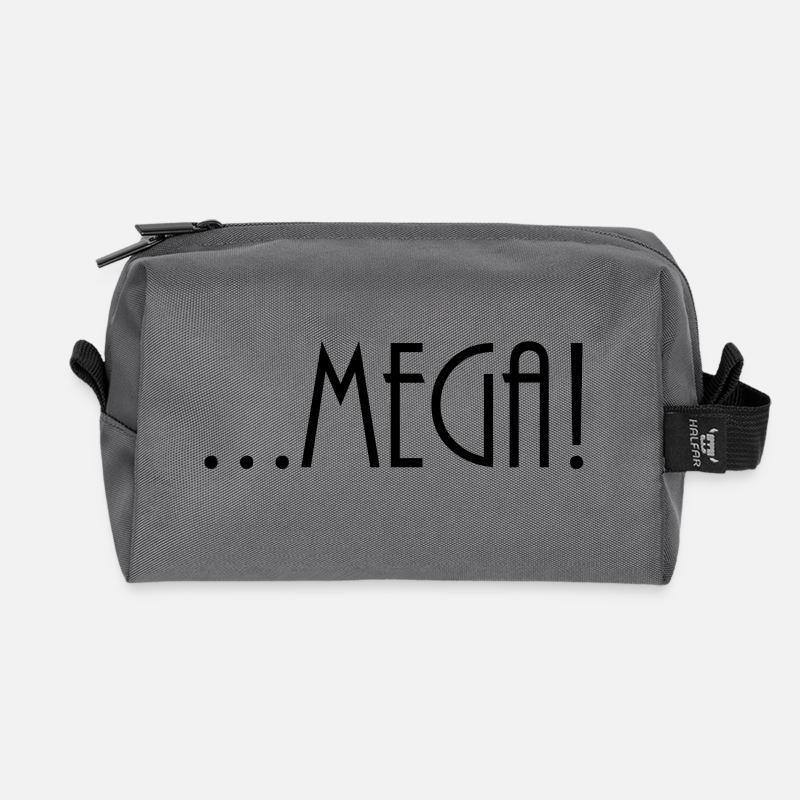 Mega Schwarz - Recycelte Kulturtasche - Anthrazit