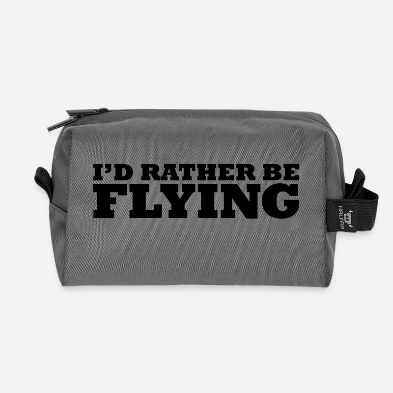 I'd rather be flying - Recycelte Kulturtasche - Anthrazit
