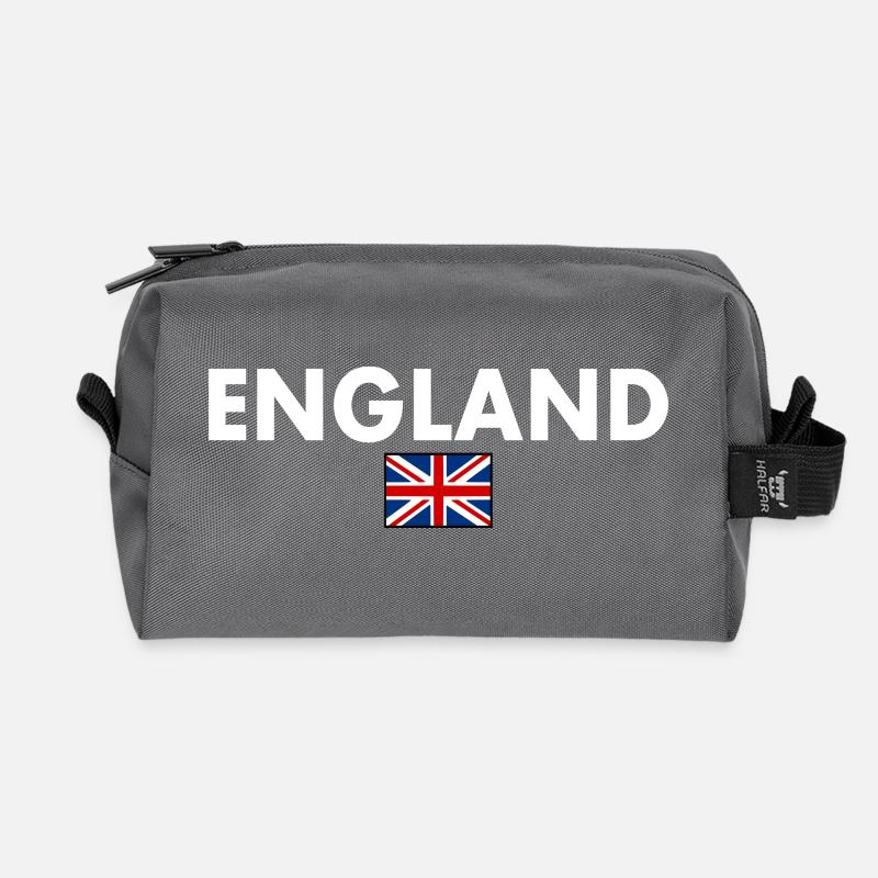 England - Recycled Toiletry Zip Bag - anthracite
