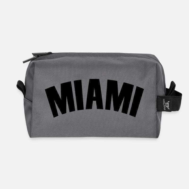 miami shirt - Recycelte Kulturtasche - Anthrazit