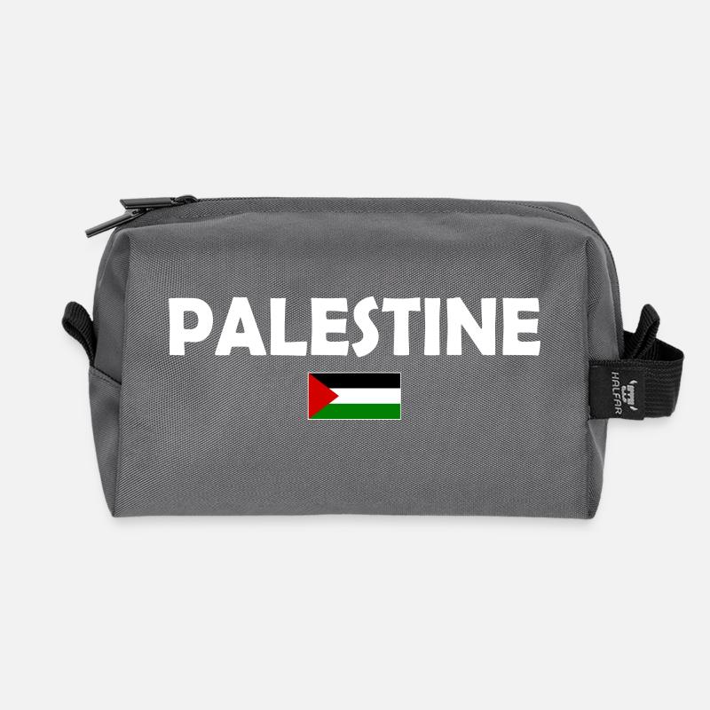 Free Palestine - Recycelte Kulturtasche - Anthrazit