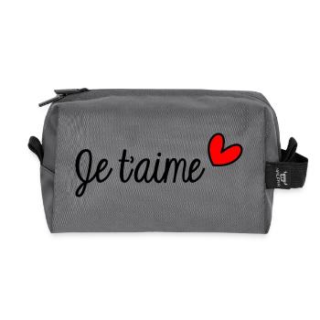 HAPPY FATHER'S DAY. DAD. FATHER'S DAY. FATHER. GOOD - Recycled Toiletry Zip Bag - anthracite - Front