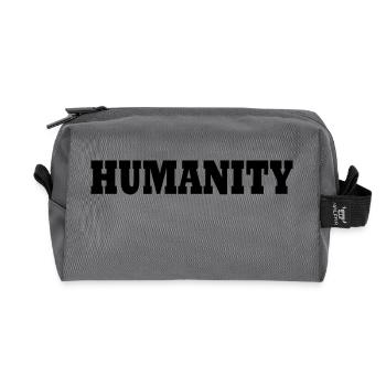 Humanity - Recycled Toiletry Zip Bag - anthracite - Front