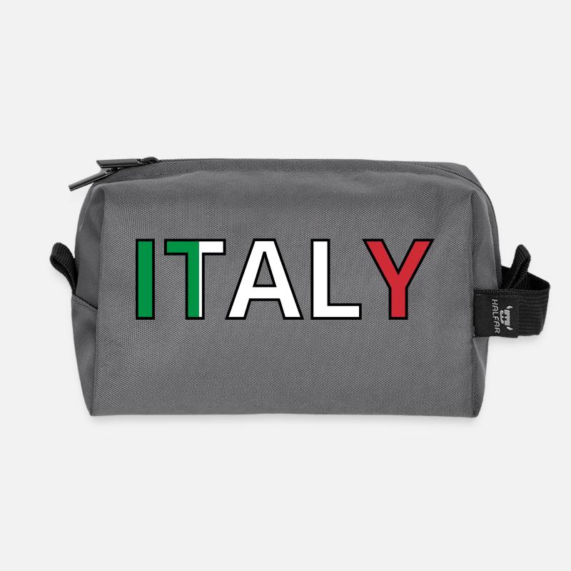 Italien Flagge - Recycelte Kulturtasche - Anthrazit