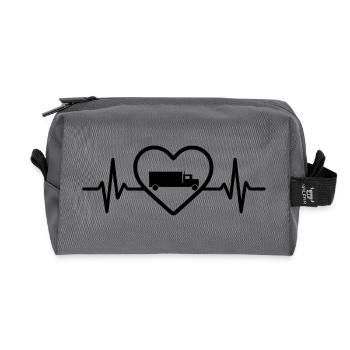 Chauffeur de camion Heart Transport - Trousse de toilette en tissu recyclé - anthracite - Devant