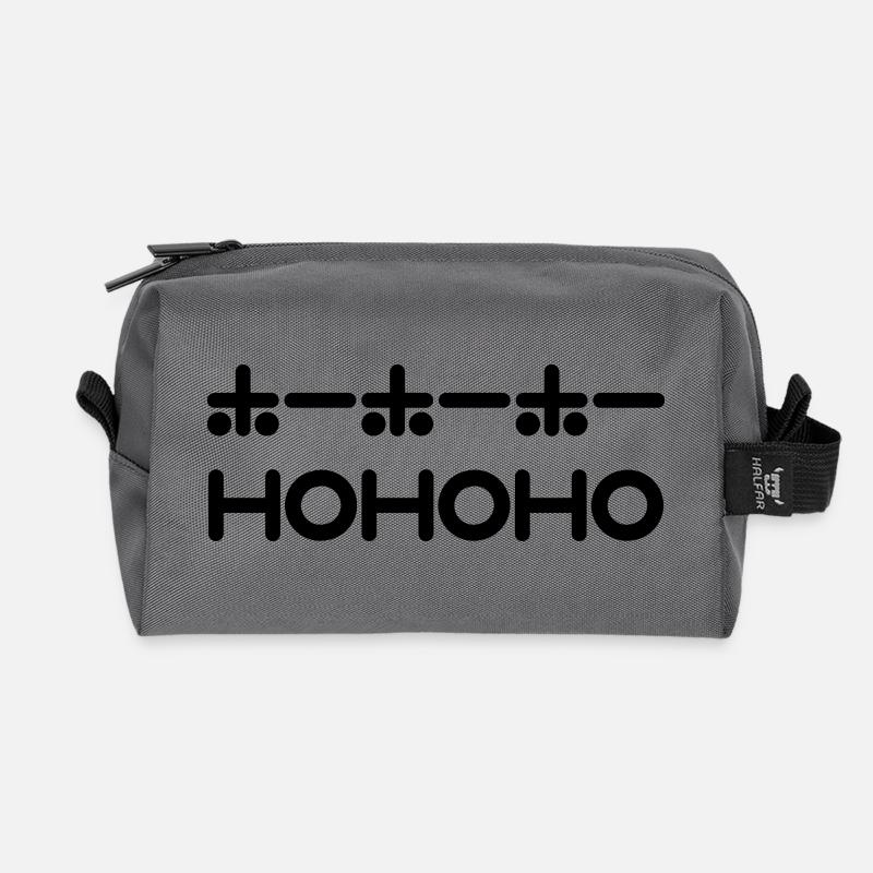 HoHoHo + Japanischer Text – Schwarz - Recycelte Kulturtasche - Anthrazit
