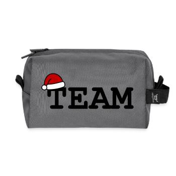 Équipe Chapeau de Noël - Trousse de toilette en tissu recyclé - anthracite - Devant