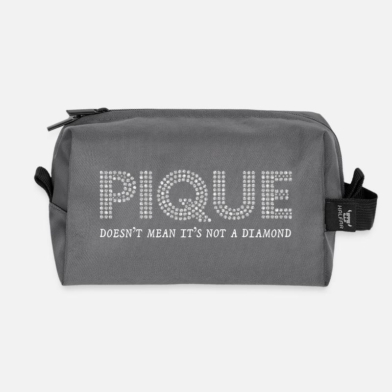 PIQUE Diamant-Sparkles Design - Recycelte Kulturtasche - Anthrazit