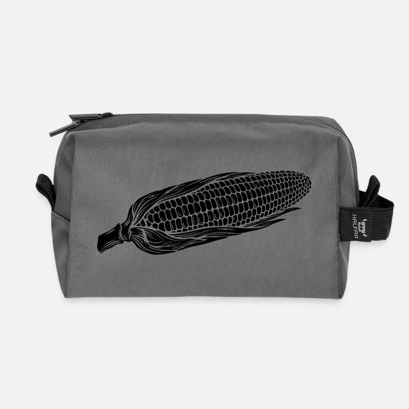 Mais-auf-Kolben-Silhouette - Recycelte Kulturtasche - Anthrazit