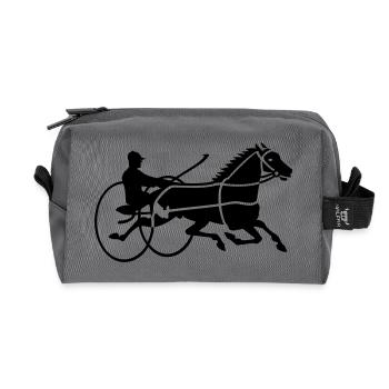 trotteur / trotter (19JH, 1c) - Trousse de toilette en tissu recyclé - anthracite - Devant