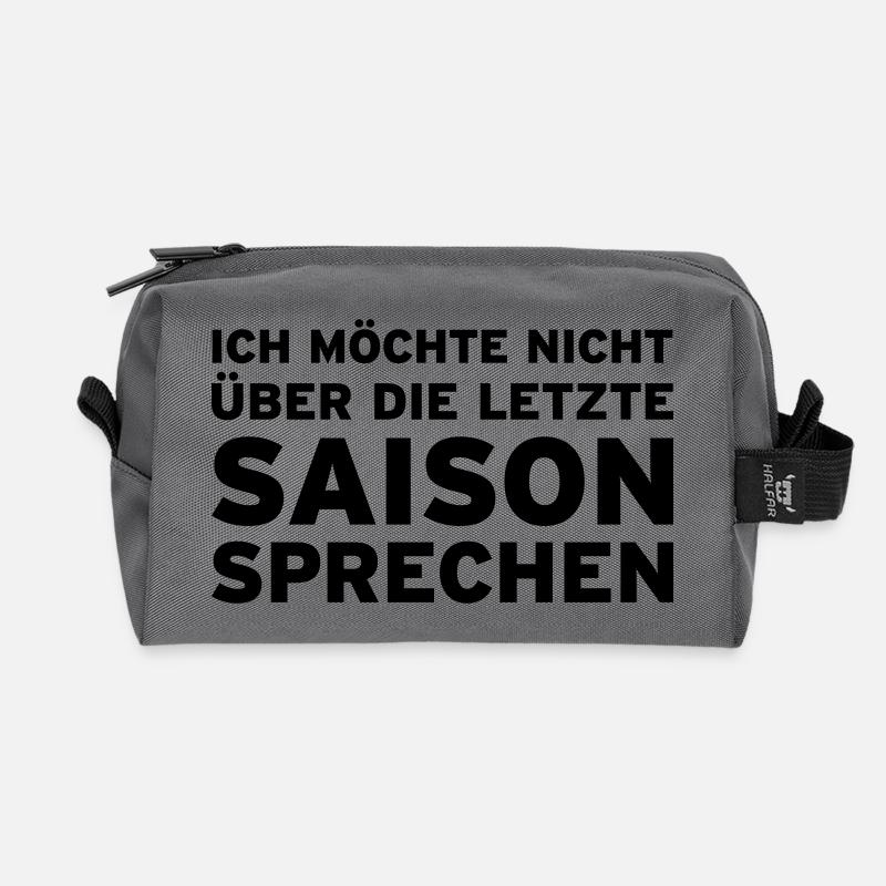 Ich möchte nicht über die letzte Saison sprechen - Recycelte Kulturtasche - Anthrazit