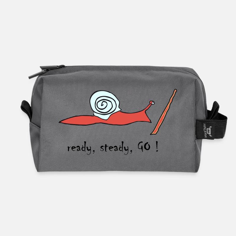 running snail -- ready, steady, GO ! - Recycelte Kulturtasche - Anthrazit