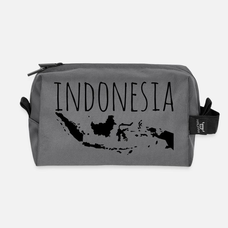 Indonesia - Recycelte Kulturtasche - Anthrazit