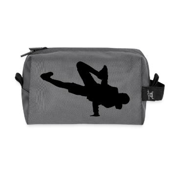 Breakdancing Breaking B-Boying B-Girling Hip-Hop - Recycled Toiletry Zip Bag - anthracite - Front