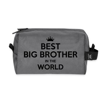 best big brother in the world - Trousse de toilette en tissu recyclé - anthracite - Devant