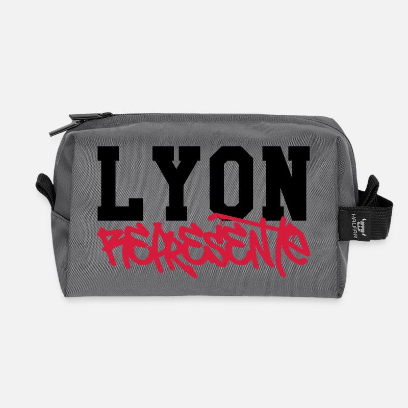 Lyon Représente - Trousse de toilette en tissu recyclé - anthracite
