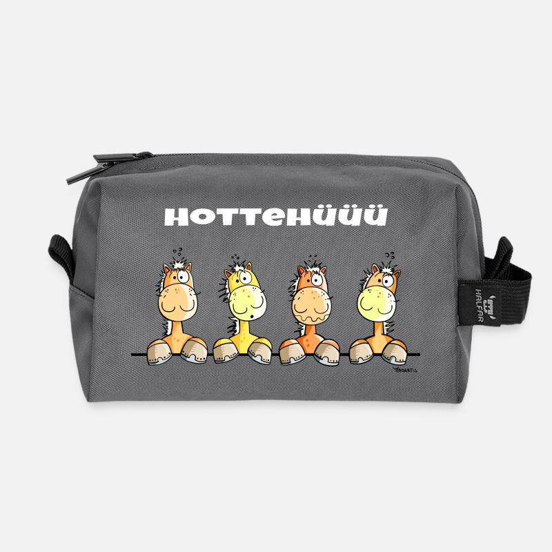 Hottehüüü Pferde - Recycelte Kulturtasche - Anthrazit