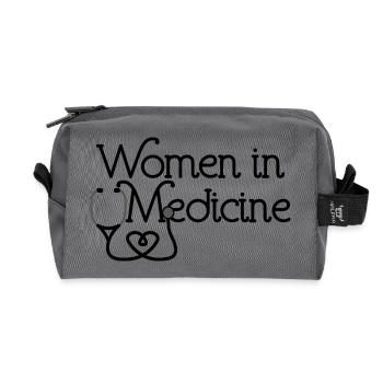 Frauen in der Medizin, Arzt, Angehörige der Gesundheitsberufe - Recycelte Kulturtasche - Anthrazit - Vorne
