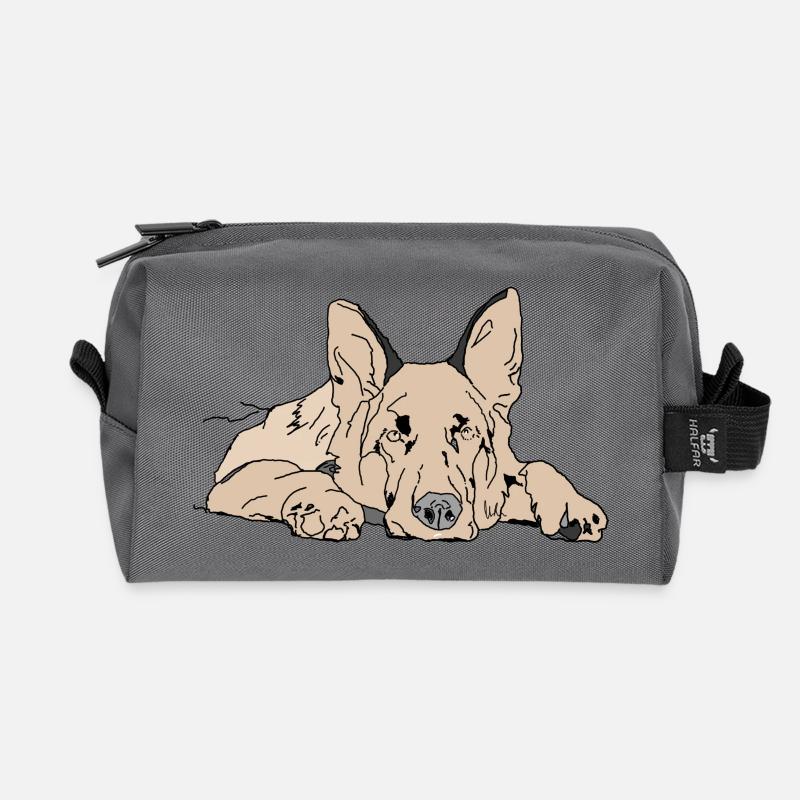Schäferhund - Recycelte Kulturtasche - Anthrazit