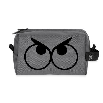 Wütend aussehende Augen mit Augenbrauen # - Recycelte Kulturtasche - Anthrazit - Vorne