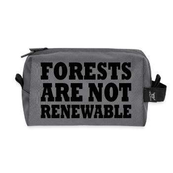 forests are not renewable - Recycelte Kulturtasche - Anthrazit - Vorne