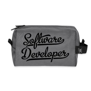Software Developer - Recycled Toiletry Zip Bag - anthracite - Front